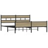 Cadre de lit en métal sans matelas chêne sonoma 193x203 cm 