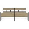 Cadre de lit en métal sans matelas chêne sonoma 193x203 cm 