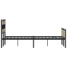 Cadre de lit en métal sans matelas chêne sonoma 193x203 cm 