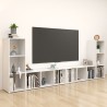 Meubles TV 4 pcs Blanc 107x35x37 cm Bois d'ingénierie 