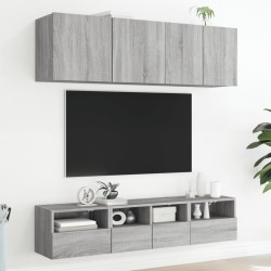 Unités murales TV 5 pcs sonoma gris bois d'ingénierie 