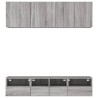 Unités murales TV 5 pcs sonoma gris bois d'ingénierie 