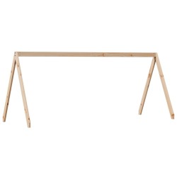 Lit superposé avec échelle et toit sans matelas 80x200 cm 
