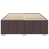 Cadre de lit sans matelas marron foncé 140x190 cm tissu 
