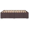 Cadre de lit sans matelas marron foncé 140x190 cm tissu 