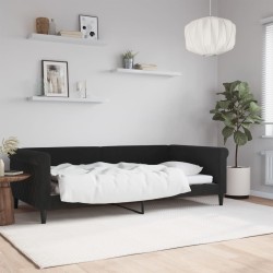 Lit de repos sans matelas noir 100x200 cm velours 
