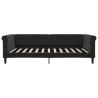 Lit de repos sans matelas noir 100x200 cm velours 