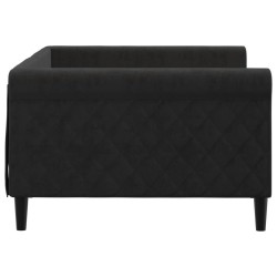 Lit de repos sans matelas noir 100x200 cm velours 