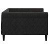 Lit de repos sans matelas noir 100x200 cm velours 
