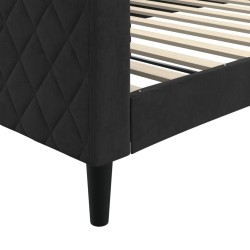 Lit de repos sans matelas noir 100x200 cm velours 
