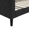 Lit de repos sans matelas noir 100x200 cm velours 