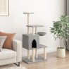 Arbre à chat avec griffoirs en sisal Gris clair 131 cm 