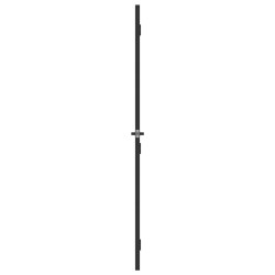 Porte intérieure mince noir 93x201,5 cm verre trempé aluminium 