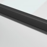 Porte intérieure mince noir 93x201,5 cm verre trempé aluminium 