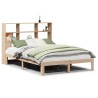 Lit bibliothèque sans matelas 150x200 cm bois massif de pin 