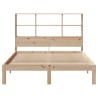 Lit bibliothèque sans matelas 150x200 cm bois massif de pin 