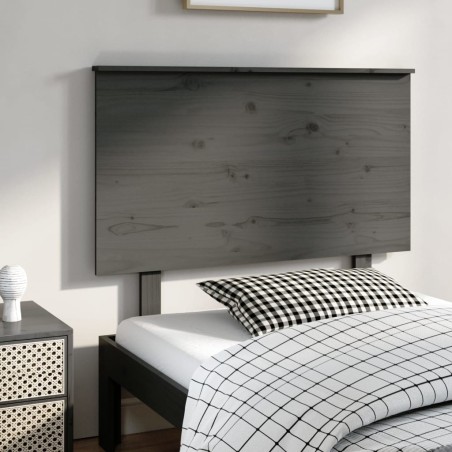 Tête de lit Gris 104x6x82,5 cm Bois massif de pin 