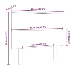 Tête de lit Gris 104x6x82,5 cm Bois massif de pin 