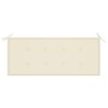 Banc de jardin empilable et coussin 128,5cm Bois de teck massif 