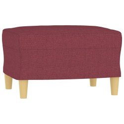 Fauteuil avec repose-pied Rouge bordeaux 60 cm Tissu 