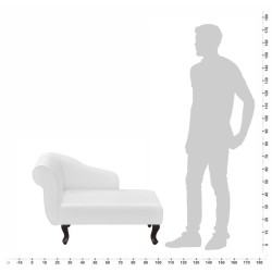 Chaise longue Blanc Similicuir 