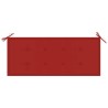 Banc de jardin empilable et coussin 128,5cm Bois de teck massif 