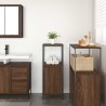 Meuble de salle de bain avec étagères chêne marron 36x35x95 cm 