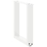 Pieds de table basse en U 2 pièces Blanc 38 x (42-43) cm Acier 
