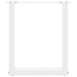 Pieds de table basse en U 2 pièces Blanc 38 x (42-43) cm Acier 