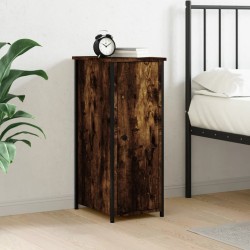 Table de chevet chêne fumé 32x42x80 cm bois d'ingénierie 