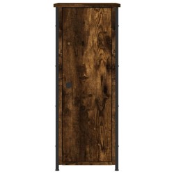 Table de chevet chêne fumé 32x42x80 cm bois d'ingénierie 