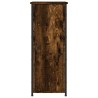 Table de chevet chêne fumé 32x42x80 cm bois d'ingénierie 