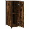 Table de chevet chêne fumé 32x42x80 cm bois d'ingénierie 