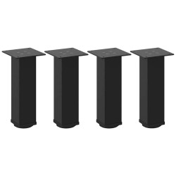 Pieds de table basse 4 pièces Noir 30-32 cm Acier 