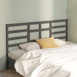 Tête de lit Gris 186x4x104 cm Bois massif de pin 