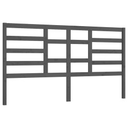 Tête de lit Gris 186x4x104 cm Bois massif de pin 