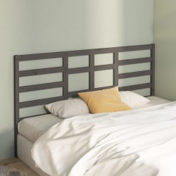 Tête de lit Gris 186x4x104 cm Bois massif de pin 