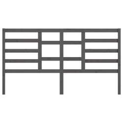 Tête de lit Gris 186x4x104 cm Bois massif de pin 