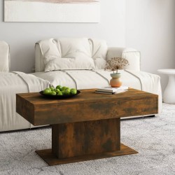 Table basse Chêne fumé 96x50x45 cm Bois d'ingénierie 