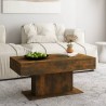 Table basse Chêne fumé 96x50x45 cm Bois d'ingénierie 