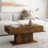 Table basse Chêne fumé 96x50x45 cm Bois d'ingénierie 