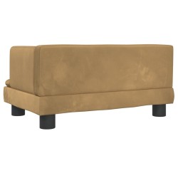 Canapé pour enfants marron 60x40x30 cm velours 