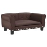 Lit pour chien marron 70x45x30 cm similicuir 