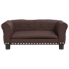 Lit pour chien marron 70x45x30 cm similicuir 