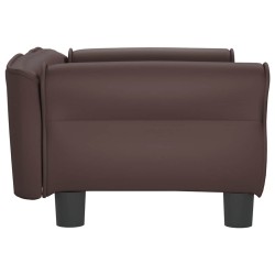 Lit pour chien marron 70x45x30 cm similicuir 