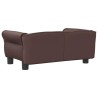 Lit pour chien marron 70x45x30 cm similicuir 