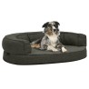 Matelas de lit ergonomique pour chien 75x53 cm Gris foncé 