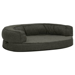 Matelas de lit ergonomique pour chien 75x53 cm Gris foncé 