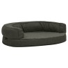 Matelas de lit ergonomique pour chien 75x53 cm Gris foncé 