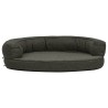 Matelas de lit ergonomique pour chien 75x53 cm Gris foncé 